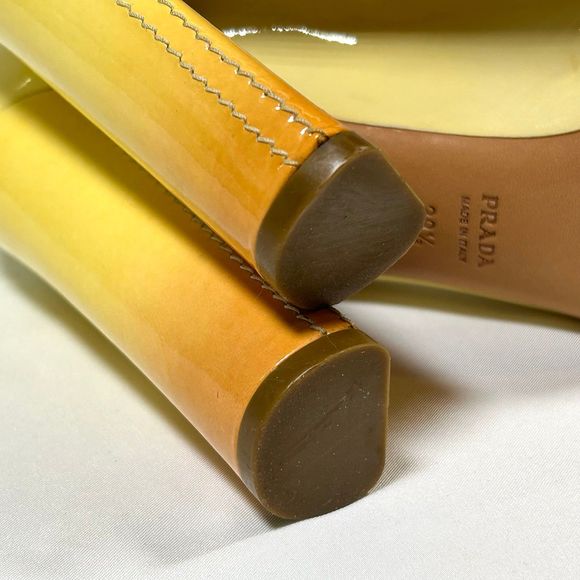 Prada Patent Leather Peep Toe‎ Ombre Pump Heels Womens 39.5 - Picture 11 of 12